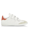 Isabel Marant Women's Beth Grip-strap Leather Sneakers In White