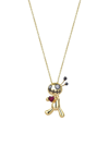 HER STORY WOMEN'S VODOO 14K YELLOW GOLD, 0.16 TCW DIAMOND, & RUBY PENDANT NECKLACE