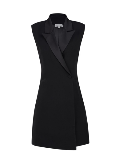 Halston Women's Rianne Crepe Sleeveless Blazer Dress In Black