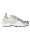 Lanvin Multicolor Flash-x Sneakers In Silver