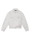 PURPLE BRAND MEN'S X-RAY FOIL TRUCKER JACKET