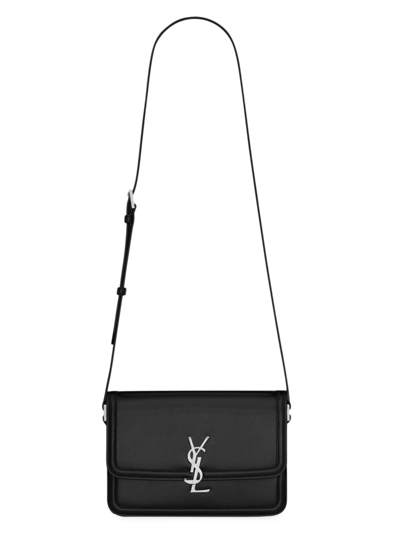 Saint Laurent Men's Solferino Medium Satchel In Smooth Leather In Black