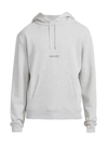 Saint Laurent Men's Minimalist Logo Hoodie In Gris Chine