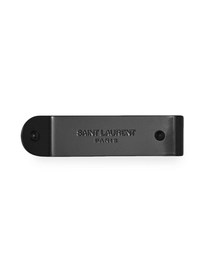 Saint Laurent Men's Logo Engraved Money Clip In Black