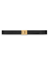 SAINT LAURENT WOMEN'S YSL LEATHER BELT