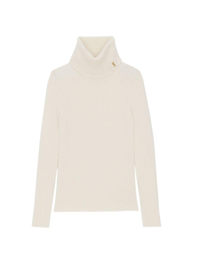 SAINT LAURENT WOMEN'S TURTLENECK SWEATER IN WOOL, CASHMERE AND MOHAIR