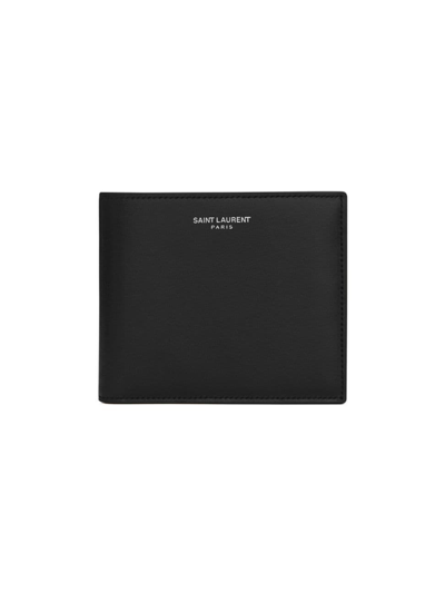Saint Laurent Men's East/west Wallet With Coin Purse In Smooth Leather In Black