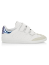Isabel Marant Beth Mixed Leather Triple-grip Sneakers In Aqua