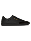 SAINT LAURENT MEN'S COURT CLASSIC PERFORATED LEATHER trainers