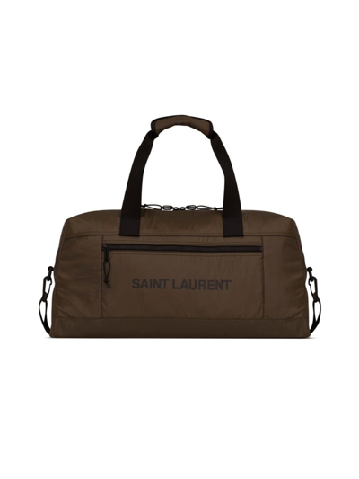 Saint Laurent Men's Sport Duffel Bag In Khaki Soldier