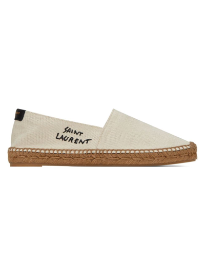 SAINT LAURENT MEN'S SIGNATURE CANVAS ESPADRILLES