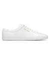 SAINT LAURENT MEN'S ANDY LEATHER LOW-TOP LEATHER SNEAKERS