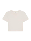 Saint Laurent Women's Cropped Slim T-shirt In Naturel