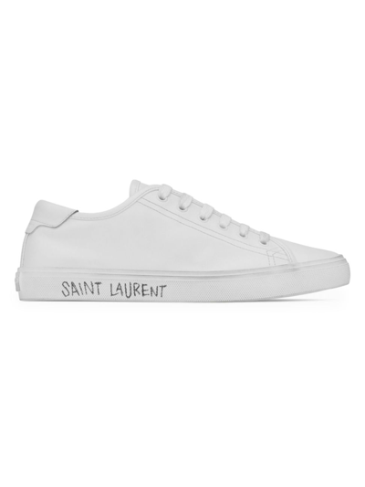Saint Laurent White Malibu Sneakers