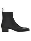 SAINT LAURENT MEN'S WYATT ZIPPED BOOTS IN SMOOTH LEATHER