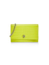 Alexander Mcqueen Women's Mini Skull Croc-embossed Leather Shoulder Bag In Lichen