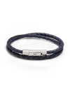 Jonas Studio Braided Leather Wrap Bracelet In Blue