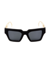 Versace Men's 50mm Oversized Square Sunglasses In Dark Grey