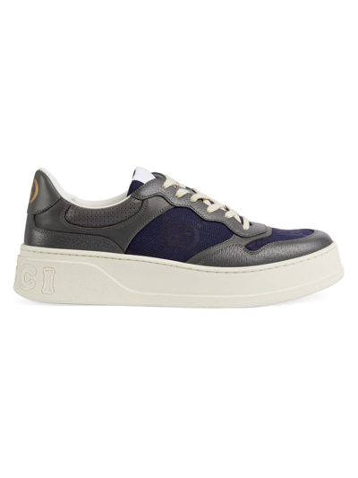 Gucci Chunky B Leather-trim Gg Supreme Trainers In Grey