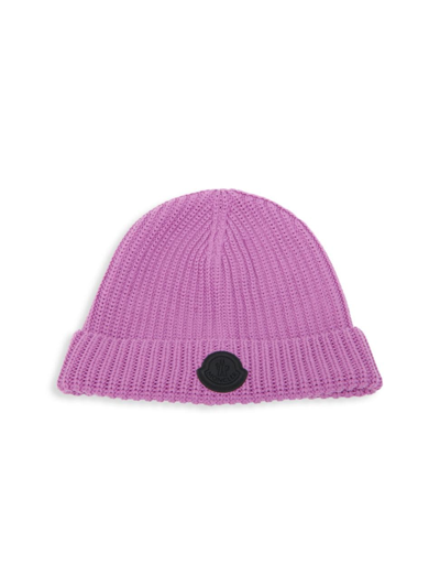 Moncler Men's Berretto Tricot Rib-knit Hat In Pink