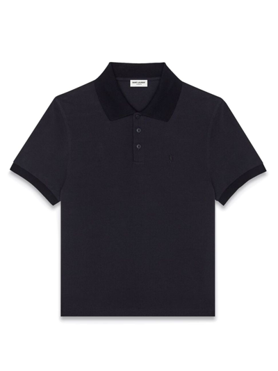 SAINT LAURENT WOMEN'S CASSANDRE POLO SHIRT IN COTTON PIQUÉ