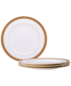 Noritake Summit Gold Set Of 4 Dinner Plates, Service For 4 In White
