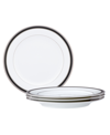 NORITAKE AUSTIN PLATINUM SET OF 4 BREAD & BUTTER/APPETIZER PLATES