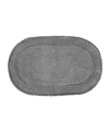Home Weavers Double Ruffle Bath Rug 21" X 34" Bedding In Grey