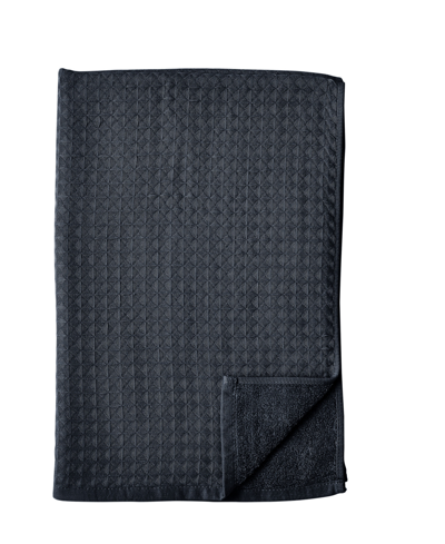 Uchino Waffle Twist 100% Cotton Hand Towel In Ebony