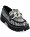 Karl Lagerfeld Women's Giana Slip-on Embellished Loafer Flats Women's Shoes In Dark Gray
