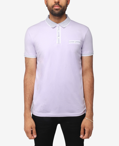 X-ray Men's Comfort Tipped Polo Shirt In Lavender