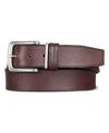 LUCKY BRAND MEN'S LEATHER JEAN BELT WITH METAL AND LEATHER KEEPER