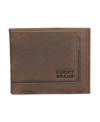 Lucky Brand Men's Grooved Leather Bifold Wallet In Brown