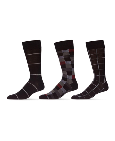 Memoi Men's Basic Assortment Socks, Pack Of 3 In Black