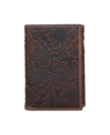 LUCKY BRAND MEN'S WESTERN EMBOSSED LEATHER TRIFOLD WALLET
