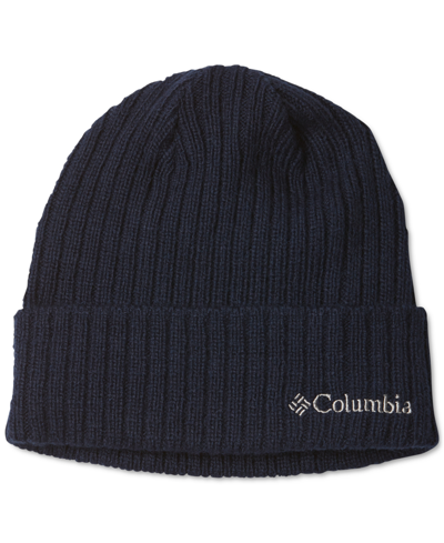 Columbia Men's Ribbed-knit Embroidered Logo Watch Cap In Collegiate Navy