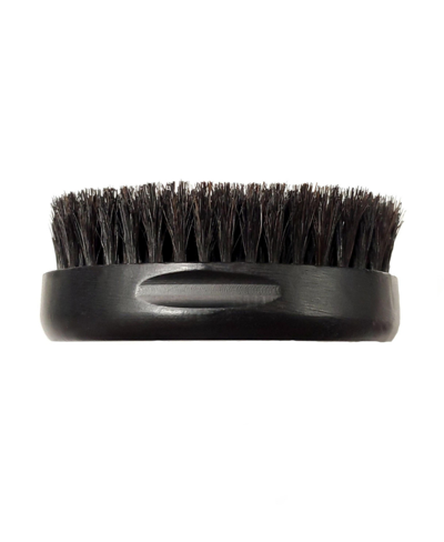 Stylecraft Barber Oval Military-inspired Hair Brush 100% Natural Boar Bristles With Wood Palm Handle In Black