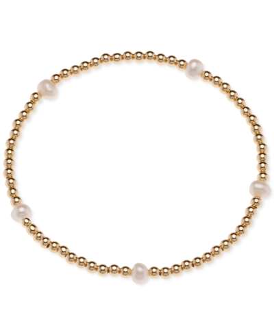 Macy's Cultured Freshwater Pearl (4-1/2 In Gold Over Silver