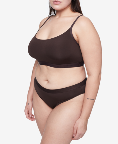Calvin Klein Plus Form To Body Bikini In Umber