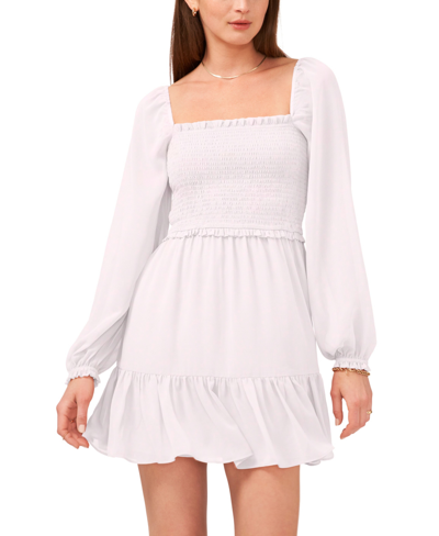 1.state Smocked Ruffle Hem Dress In Pink Cloud | ModeSens