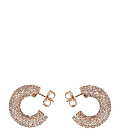 Amina Muaddi Mini Cameron Hoop Earrings In Oro