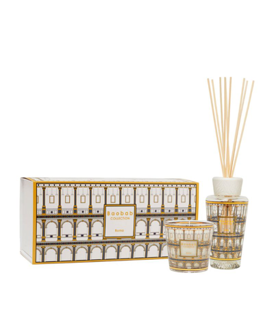 Baobab Collection Roma Candle And Diffuser Gift Set In Gold Grey