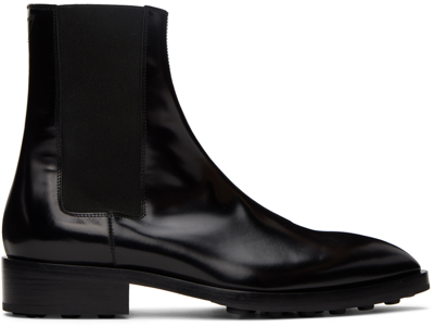 Jil Sander Pointed-toe Leather Chelsea Boots In Black