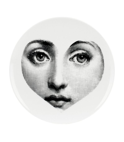 Fornasetti Tema E Variazioni N. 41 Face Inside Of Heart Wall Plate In Multi
