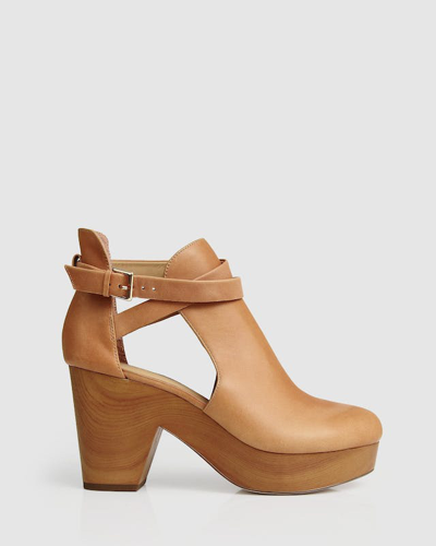 Belle & Bloom Fearless Clog Ankle Boot - Tan In Brown