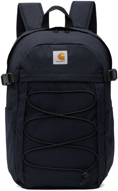Carhartt Wip Leon Navy Blue Backpack In 1cxx Dark Navy