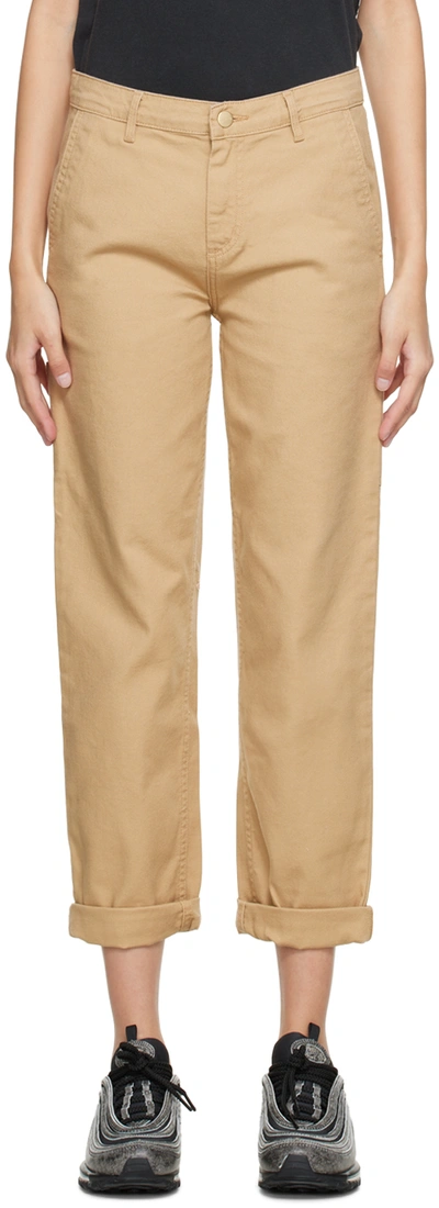 Carhartt Khaki Pierce Jeans In Dusty H Brown