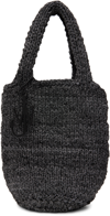 JW ANDERSON GRAY KNITTED SHOPPER TOTE