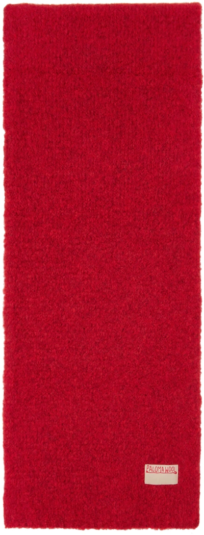 Paloma Wool Calen Knitted Scarf In Red