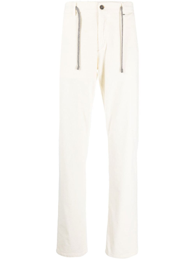 Canali Straight-leg Trousers In White